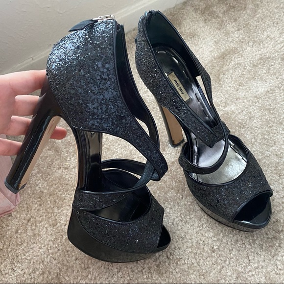 Miu Miu black platform heels - Picture 3 of 9